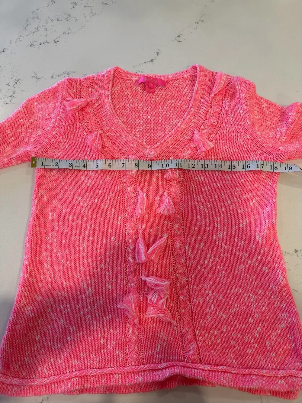 Lilly Pulitzer Kovette Tassel V-Neck Sweater